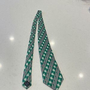 Michigan State Spartans tie, 100% silk. Excellent condition. Eagles wings.